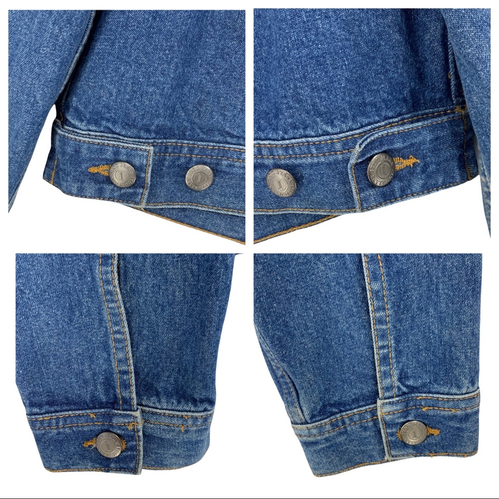 Izod Jeans Denim Jeans Trucker Jacket Medium Blue Wash - Picture 11 of 15